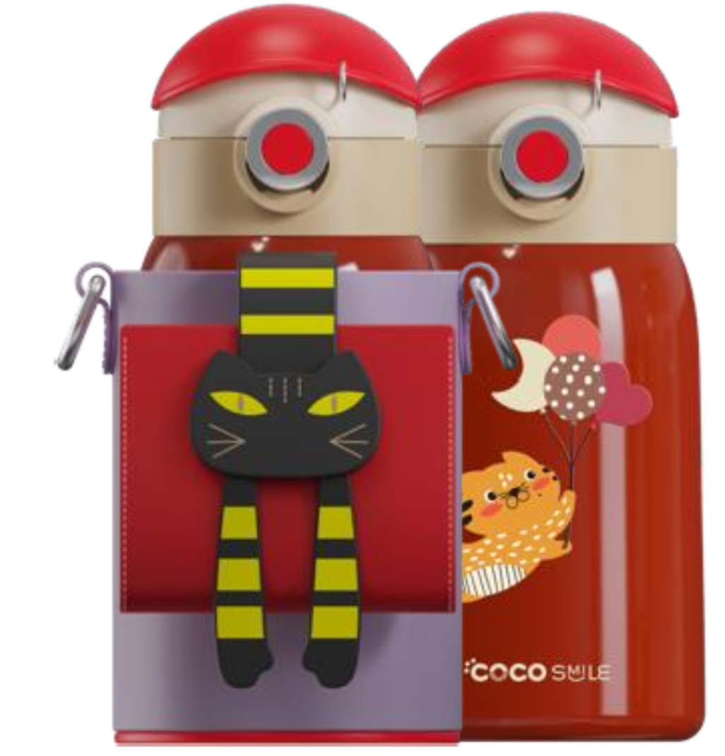 Lying Cat Thermos Cup With Sleeve