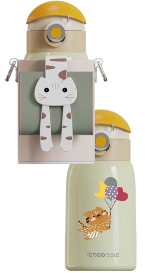 Lying Cat Thermos Cup With Sleeve